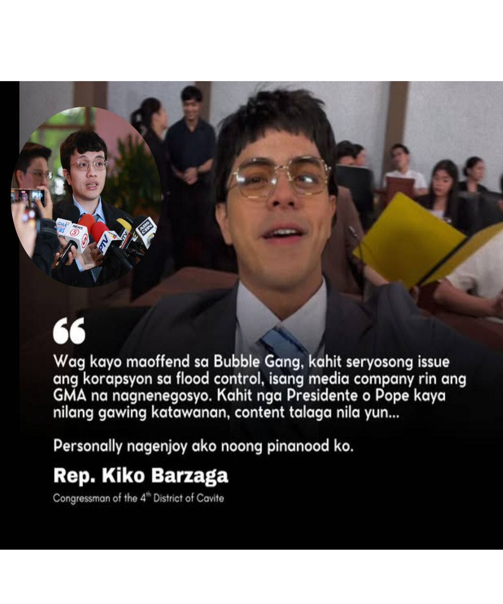 ‘Personally, nag-enjoy ako noong pinanood ko’ — Barzaga, hindi na-offend sa Bubble Gang skit tungkol sa isyu ng korapsyon